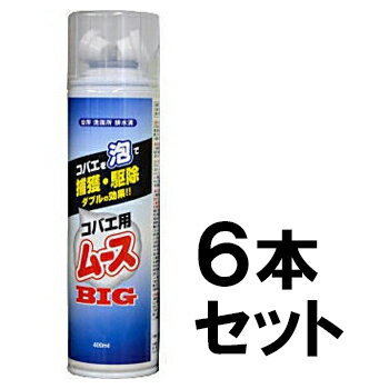 チョウバエ ユスリカ 【コバエ用ムース 400ml 6本セット】 泡 殺虫剤 駆除 スプレー ※代引不可|あっと解消 店