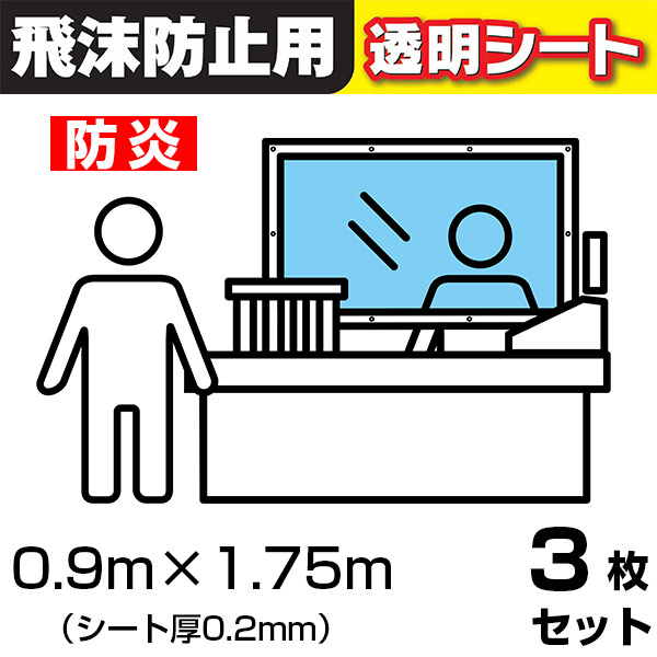 その他 適切な価格 0 9m 1 75m ３枚セット 塩ビ透明シート 防炎 Uvカット 静電防止 飛沫防止用透明シート Beachsidecliniccr Com