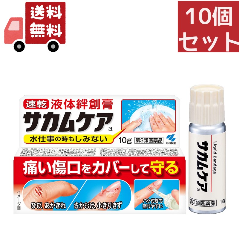送料無料 10個セット【第3類医薬品】 小林製薬 サカムケアa 10g【代引不可】