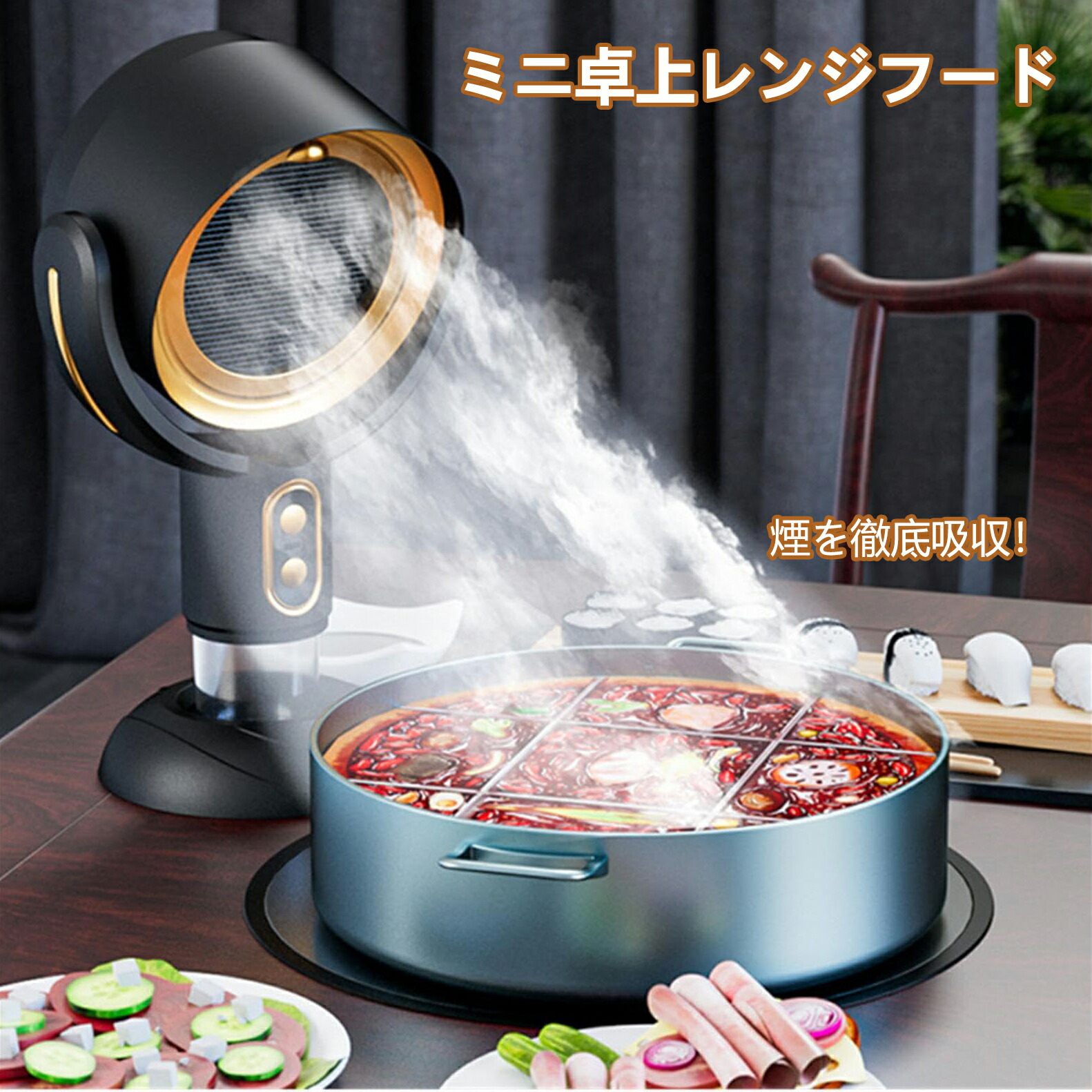 卓上レンジフード 卓上吸煙機 換気扇 油・煙・湯気がとれる移動可能 619PEka1UiL._UF350,350_QL50_.jpg