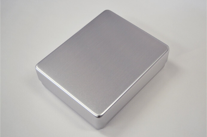 kitchen world tdi aluminum rectangular lunch box 140x115x 38 mm