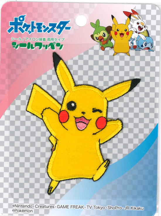 楽天市場】PSM001 キャラクターワッペン アップリケ【ピカチュウ