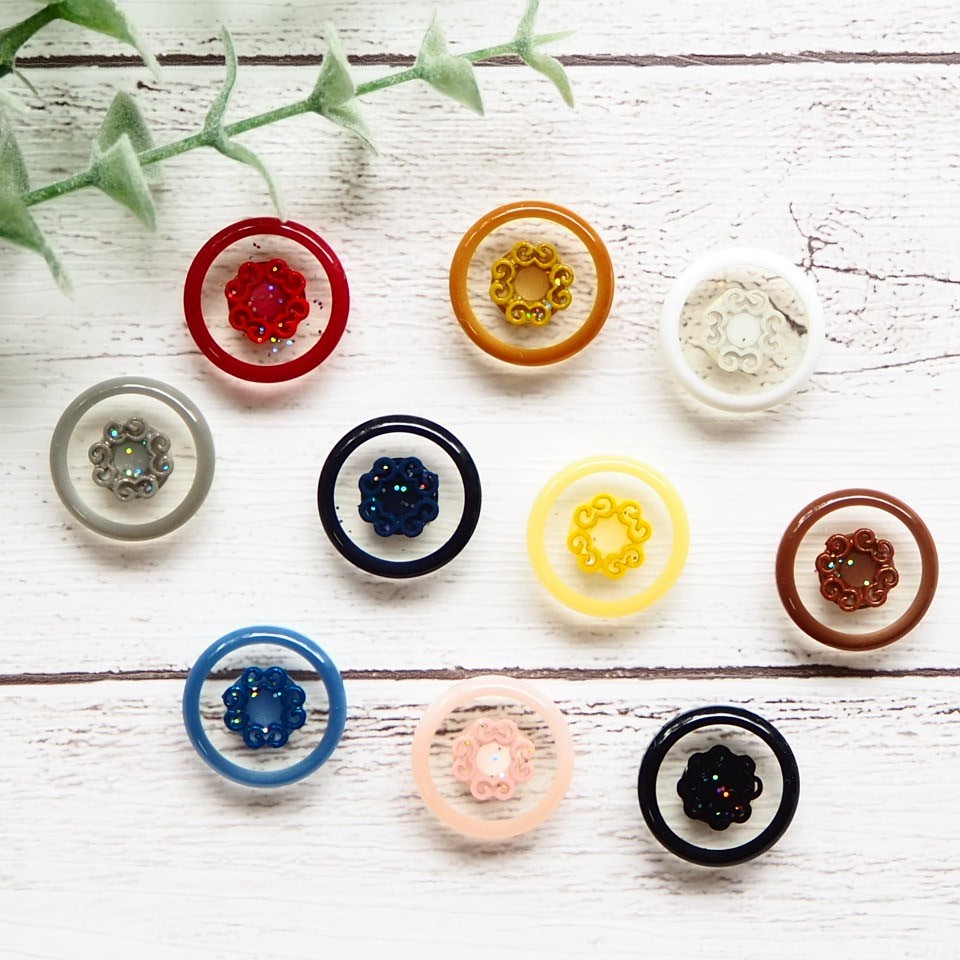 楽天市場】レトロポップ クリアボタン 現品限り 5108 直径18mm