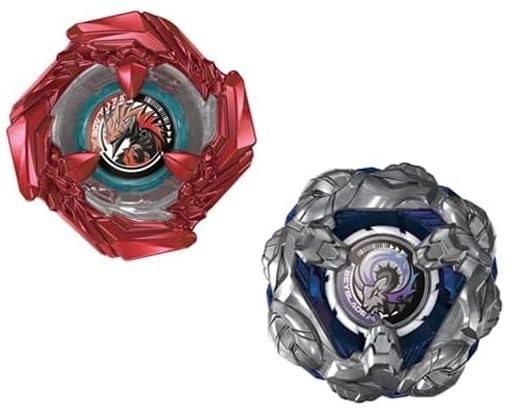 BEYBLADE X ベイブレードX (BX-46封入品) コバルトドレイク9-60R(金属元素厚地の外套:赤いこと)(飾り気の無い荷造り)  + ゴートタックル7-70T(飾り気の無い荷造り) 書き割り
