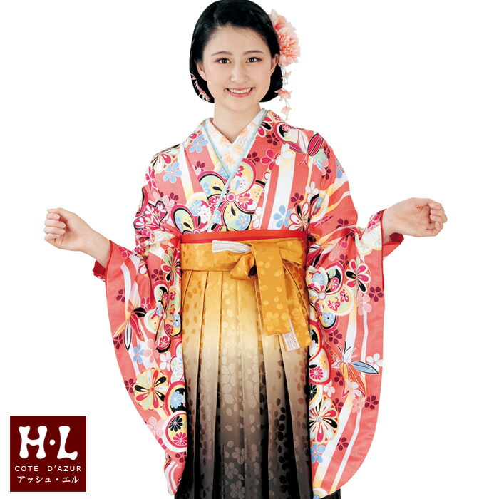 楽天市場】二尺袖 単品 着物 七宝桜 卒業式 袴（はかま） 洗える素材 