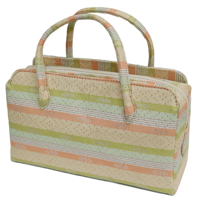 楽天市場】【訳あり】利休バッグ(08008) 金襴 縞 文様 和装バッグ : 京