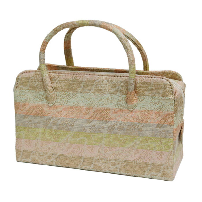 楽天市場】【訳あり】利休バッグ(08008) 金襴 縞 文様 和装バッグ : 京