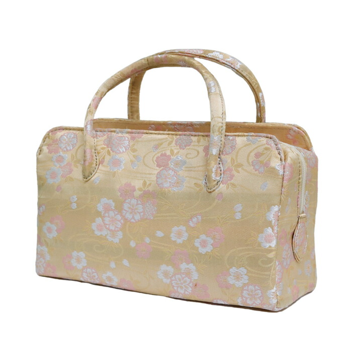 楽天市場】【訳あり】利休バッグ(08008) 金襴 縞 文様 和装バッグ : 京