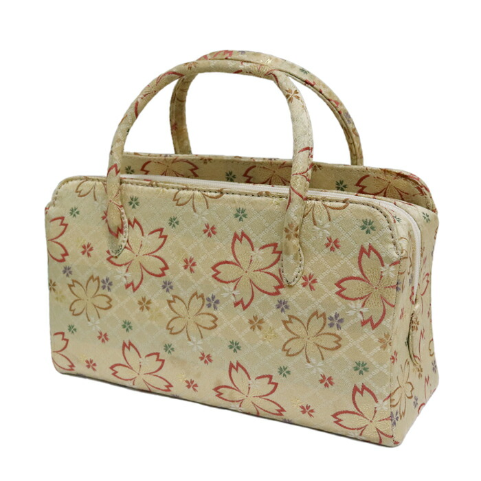 楽天市場】【訳あり】利休バッグ(08008) 金襴 縞 文様 和装バッグ : 京