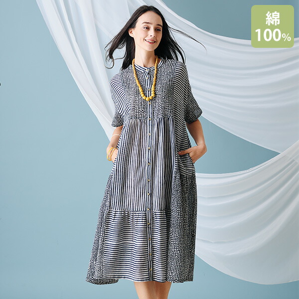 ７０s パッチワークワンピース 70s vintage パッチワーク 小花柄 ワンピース TALON Q227 夏