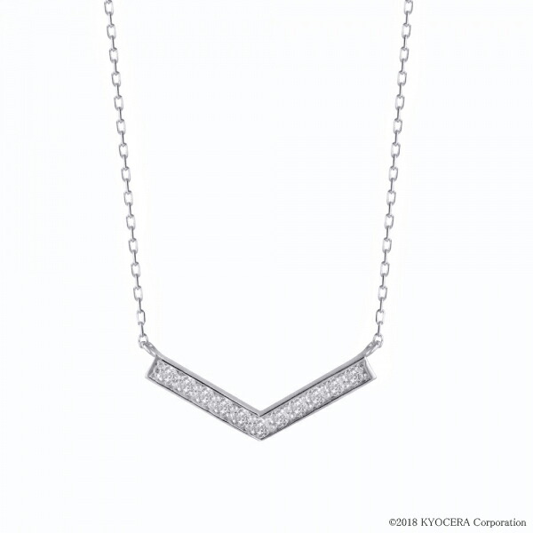 激安正規 ダイヤモンド 京セラ 天然石 プレゼント 4月誕生石 シャープ 11石 K18ホワイトゴールド ネックレス ジュエリー アクセサリー Wpdd3261
