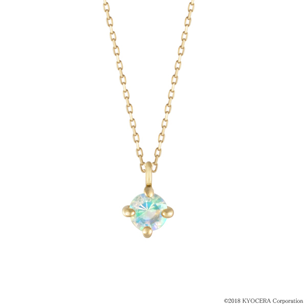 楽天市場】ウォーターオパール ネックレス K18イエローゴールド ミル