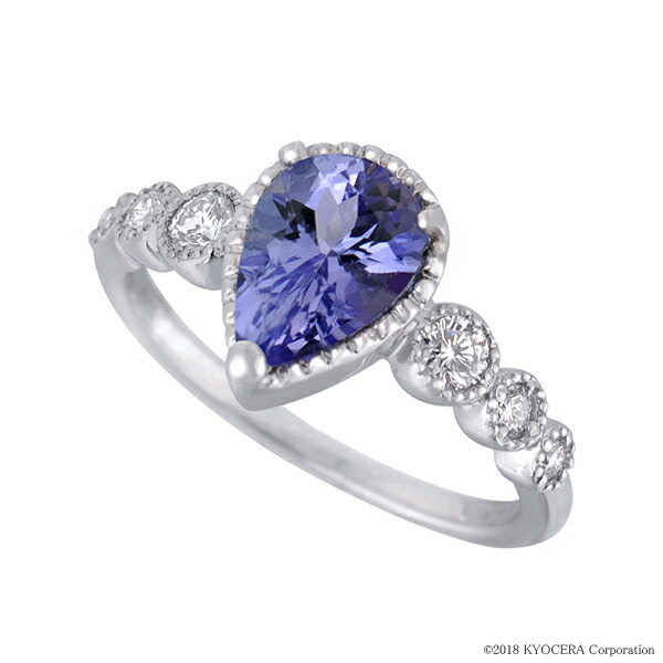 楽天市場】タンザナイト リング 指輪 プラチナ ペアシェイプ ダイヤ9石