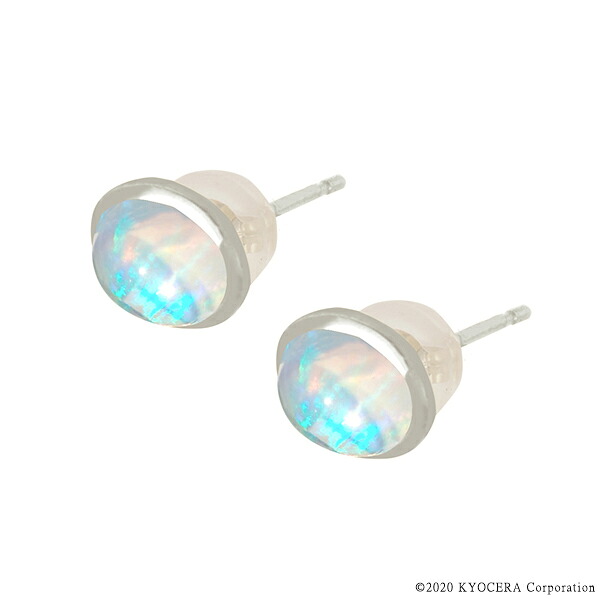 ｳｫｰﾀｰｵﾊﾟｰﾙﾋﾟｱｽ(1ctｻｲｽﾞ/ｵｰﾊﾞﾙｶﾎﾞｼｮﾝｶｯﾄ/ﾌﾟﾗﾁﾅ/ﾌｸﾘﾝ/10月誕生石) プレゼント ギフト｜京セラジュエリー店