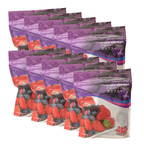 【送料無料】【10個セット】ミックスベリー(苺・ブルーベリー・ブラックベリー・ラズベリー) 冷凍 500g×10袋 トロピカルマリア<br>【あす楽対応】<br>【冷凍果実】【チリ産】【保存袋】【長期保存】