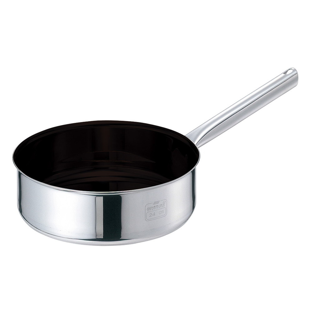 EBM モリブデンジプラス 浅型片手鍋 18cm 蓋無ノンスティック (EBM26)(0090-02)|食器の通販 KYOEI