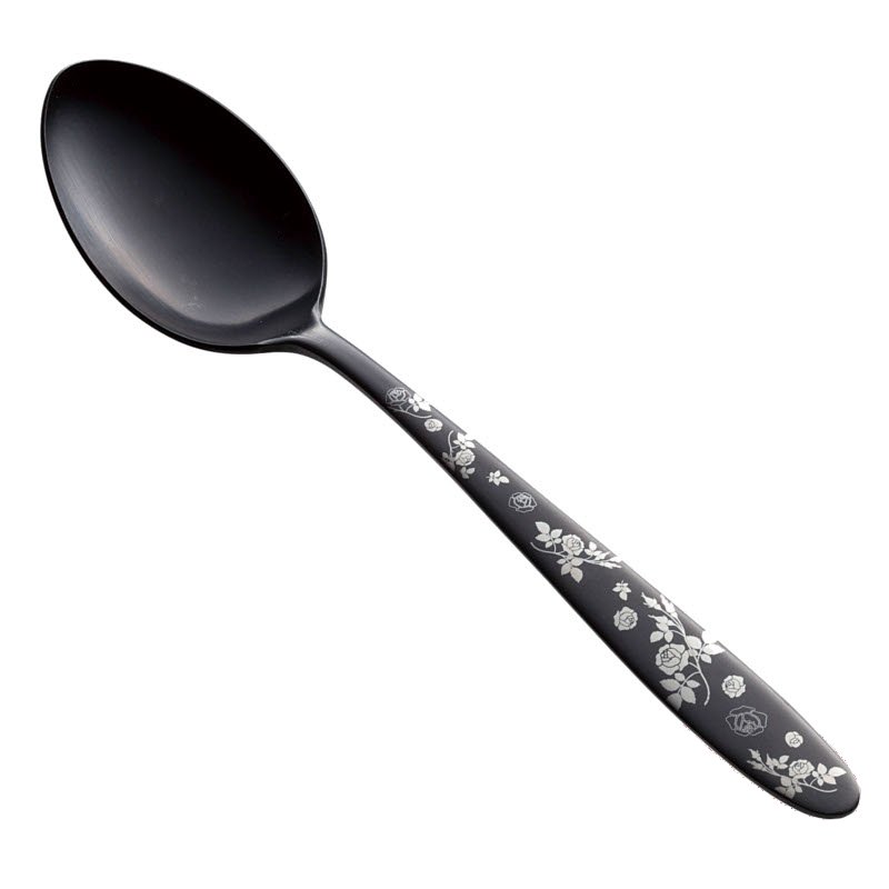 バラ装飾 スプーン、925 シルバー835 フラワーモチーフのスプーン | Rosy Baby