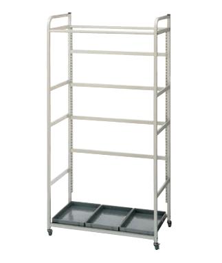 ※代引不可 送料無料 清掃用品・掃除道具入れ ラック 収納・清掃収納庫 組み立て式 清掃システムラック　(山崎産業)[C300-950X-MB]