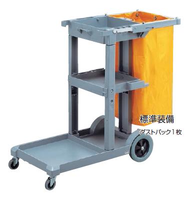 ※代引不可 送料無料 清掃用品・掃除道具 業務用 清掃用カート 大型の商業・公共施設 プロテックツールカートJ　(山崎産業)[CA385-000X-MB]
