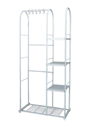 ※代引不可 送料無料 清掃・掃除道具入れ ラック 収納・清掃収納庫 組み立て式 清掃システムラック(山崎産業)[CL478-000X-MB]