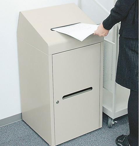 ※代引不可 送料無料 施設・オフィス用品 書類整理 企業・官庁 機密文書・重要書類回収 機密文書回収ボックス　A3用　(山崎産業)[YW-170L-ID]