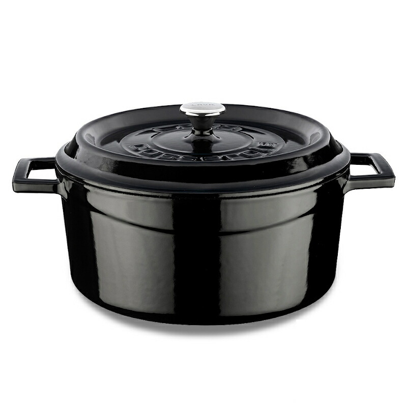 楽天市場】ラバ オーバルキャセロール 10cm Shiny Black LV0082 LAVA