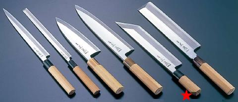 送料無料 包丁・ナイフ 正本　本霞・玉白鋼 鰻サキ　包丁（片刃）　25.5cm　(1-0301-0506)