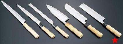 送料無料 包丁・ナイフ 堺　孝行　シェフ和包丁　銀三綱 薄刃（片刃）　21cm　(1-0303-0604)