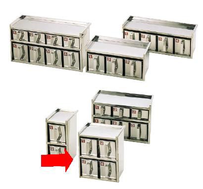 楽天1位 薬味 調味料入 保存容器 料理道具 調理用品 18 8ステンレス製 溶接 引出式ヤクミ入 2段4ヶ入 230 150 H270mm 7 0211 0104 珍しい Portnetcorporation Co Zw