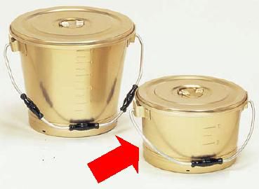 食缶・給食道具 12L しゅう酸　丸型一重食缶　（にぎり1ヶ付）　214G　（295&times;H245mm）　(1-0192-0204)｜食器の通販 KYOEI