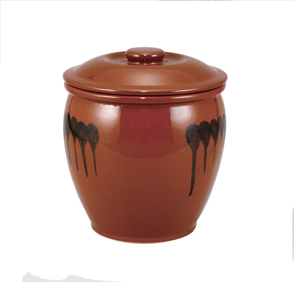 楽天市場】日本製陶器製瓶(かめ）フタカメ1.5升(1.5号)約2.7L 茶