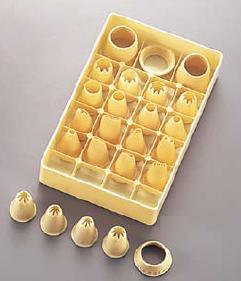 製菓用品・口金 お菓子作り・道具 サーモ　ケース入　口金セット20ヶ入（ポリプロピレン）　31883　(1-1057-2001)