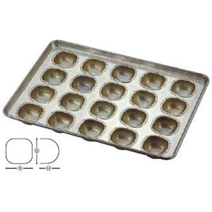 製菓用品・プチケーキ・焼菓子型 お菓子作り・道具 シリコン加工 角わん型 天板(プレスタイプ) 20ケ取 (1-1124-0601)|食器の通販 KYOEI