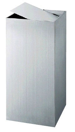 送料無料！ 施設用品・屋内用屑入れ ダストボックス・ゴミ箱 ダストボックスKL-300(ステンレスヘアーライン)　31L　(山崎産業)