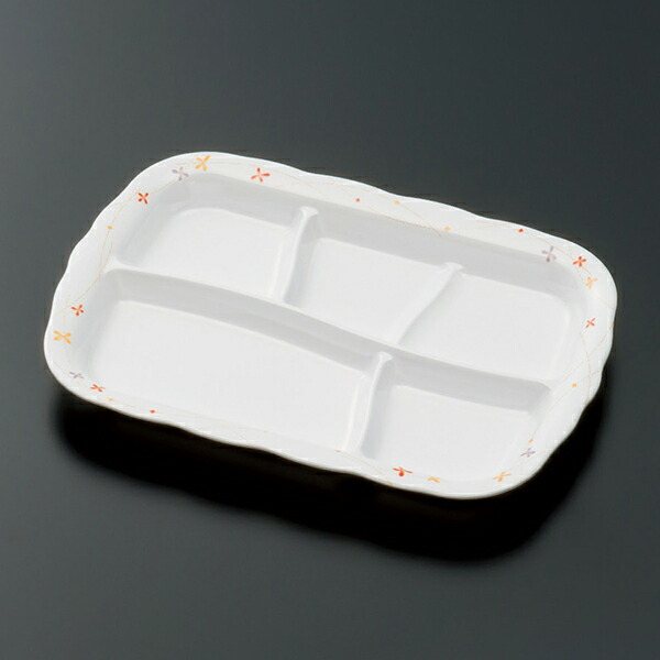 楽天市場】メラミン ユニティ ランチプレート ブルーム (313×217×H31mm