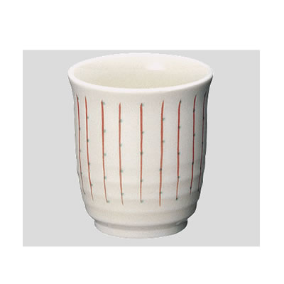 Daiwa|プラスチック食器|メラミン製|業務用食器|社員食堂|学食|飲食店 10個セット/10個以上端数注文可 長湯呑　色絵十草(Φ76×H82mm・220ml)　(台和)[YH-520-IT]