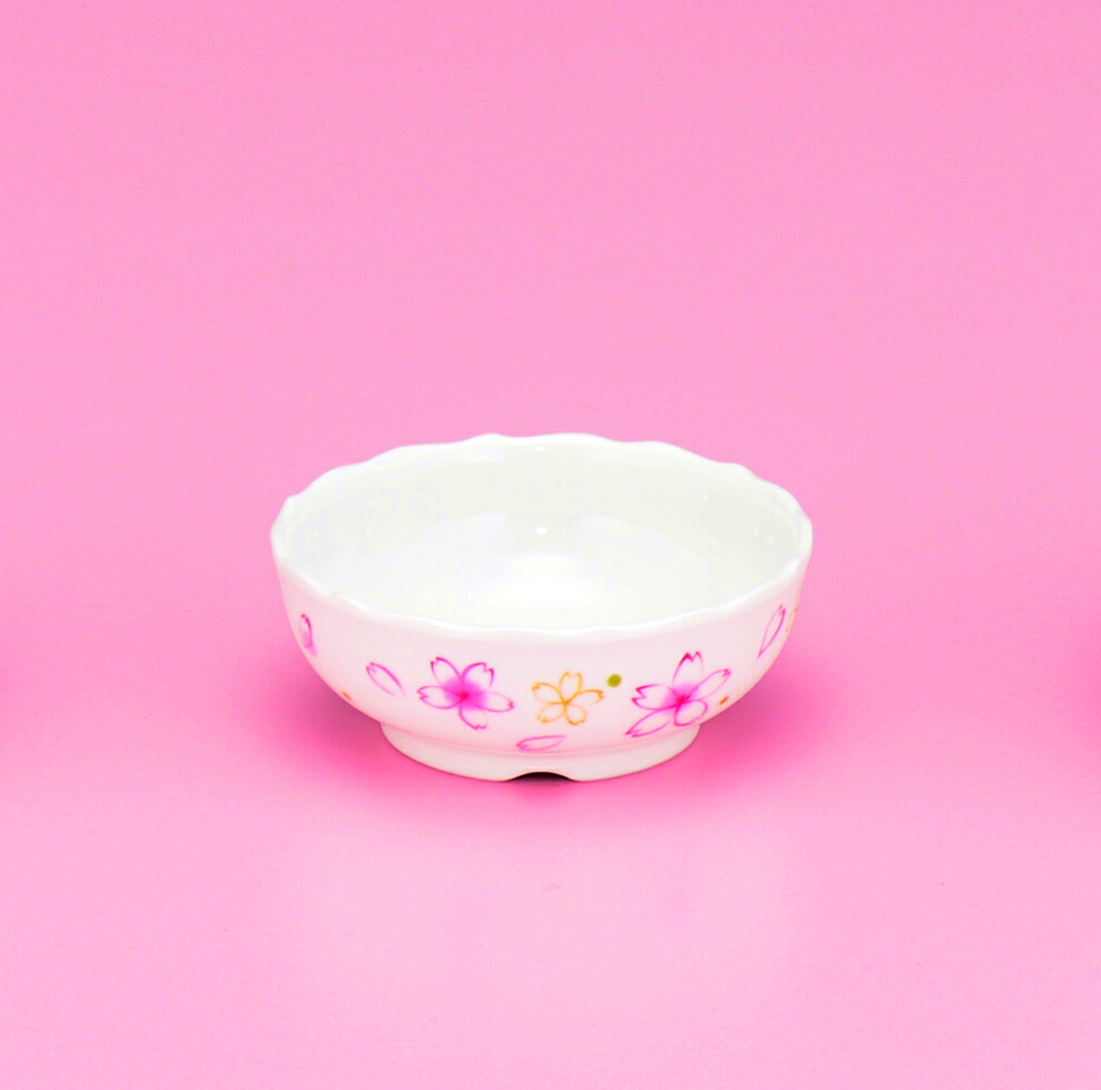 【10点セット】メラミン 丸のぞき さくら(φ87×H34mm・110ml)[M-311-SA] 関東プラスチック工業　業務用 プラスチック製 和食器 和柄 社員食堂 老人ホーム
