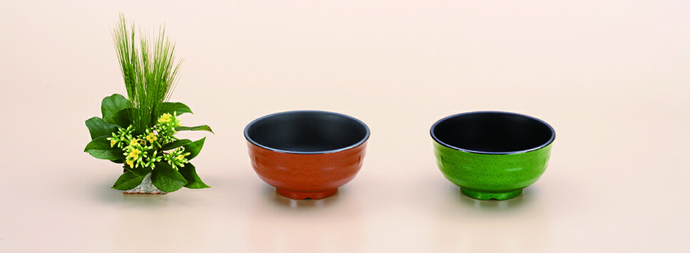【10点セット】メラミン うどん丼 茶/緑(φ155×H76mm・820ml)[MW-11] 関東プラスチック工業　業務用 プラスチック製 和食器 うどん 麺鉢 麺丼 定食 社員食堂 フードコート
