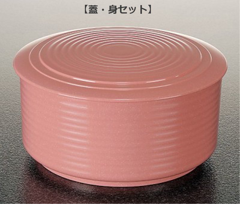 メラミン 和風食器アイテム 三人飯櫃(身・蓋セット) さくら (219×118mm・2000cc) マンネン/萬年[132F/MC-dD] 業務用 プラスチック製 メラミン製 樹脂製 和食器 飯櫃 おひつ 飯びつ めしびつ 飯器