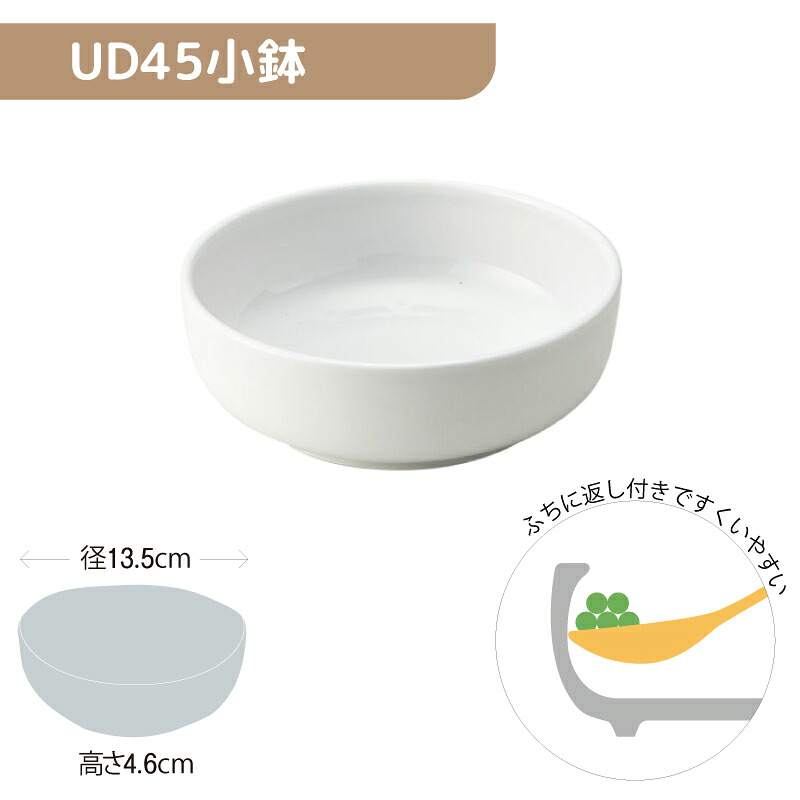 【楽天市場】※5セット※軽量強化磁器 UD45鉢 直径135mm H46mm 440cc M白 [81Q-UD4K] おかるのキモチ。 業務用 ...