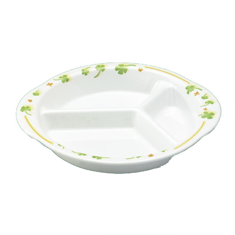 スリーライン　メラミン　四つ切りプレート　５枚セット 楽天市場】メラミン 3ツ切プレート ホワイト (200×200×H21mm) [M