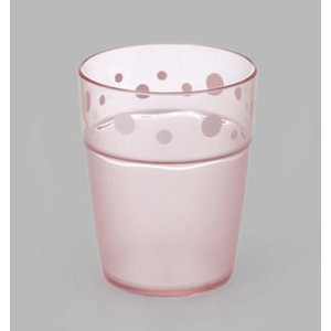 PC製 スプラッシュ　コップ　アクアピンク　（70×H87　230ml）　三信化工[PC-82 AQP] 食器 透明 食器洗浄機・消毒保管庫対応 業務用 プラスチック製画像