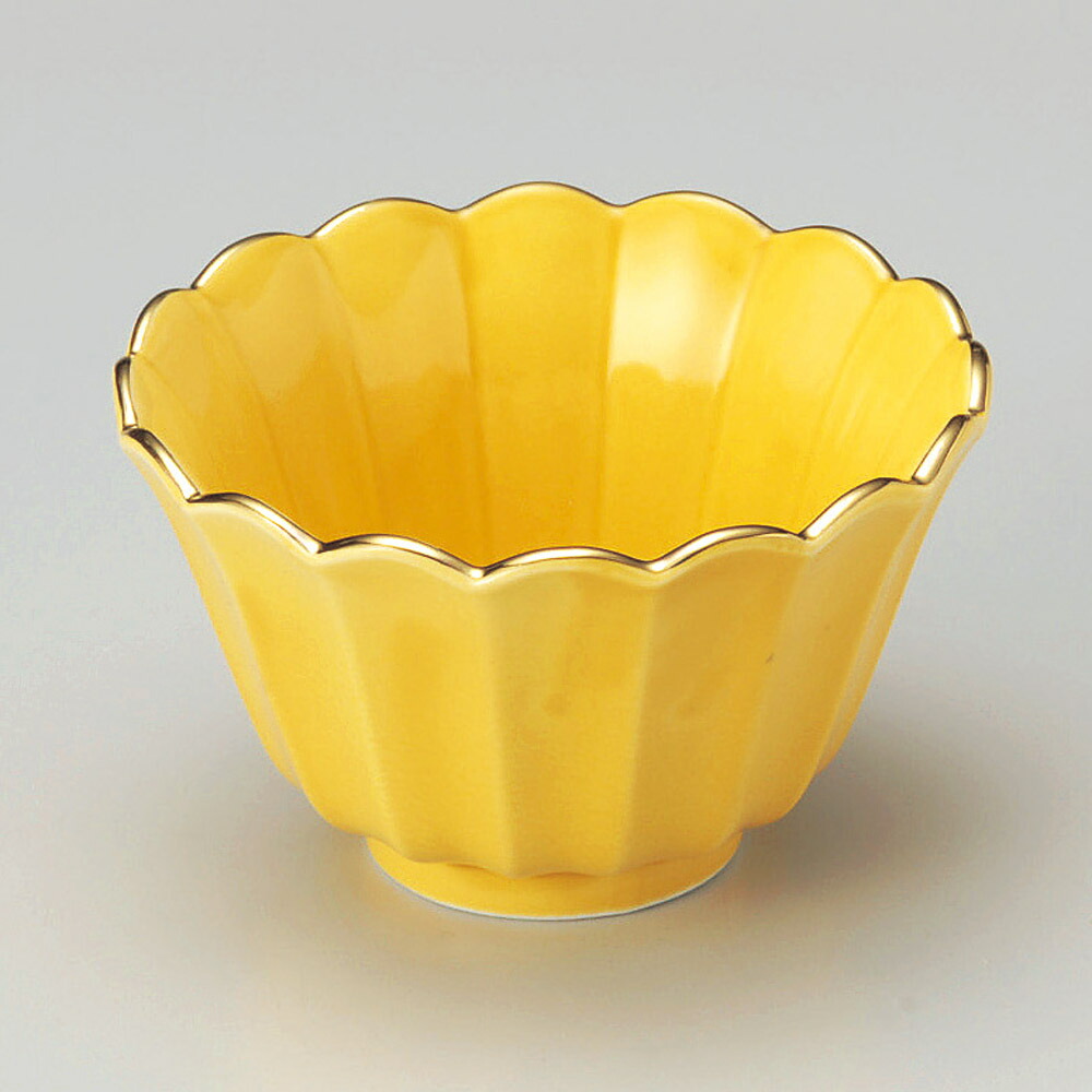 【5点セット販売】強化セラミック 黄菊型小鉢(小) (7.7×5.8cm) UTSUWA[79-8-717] 日本製 和食器 KYOEI陶器市 代引不可