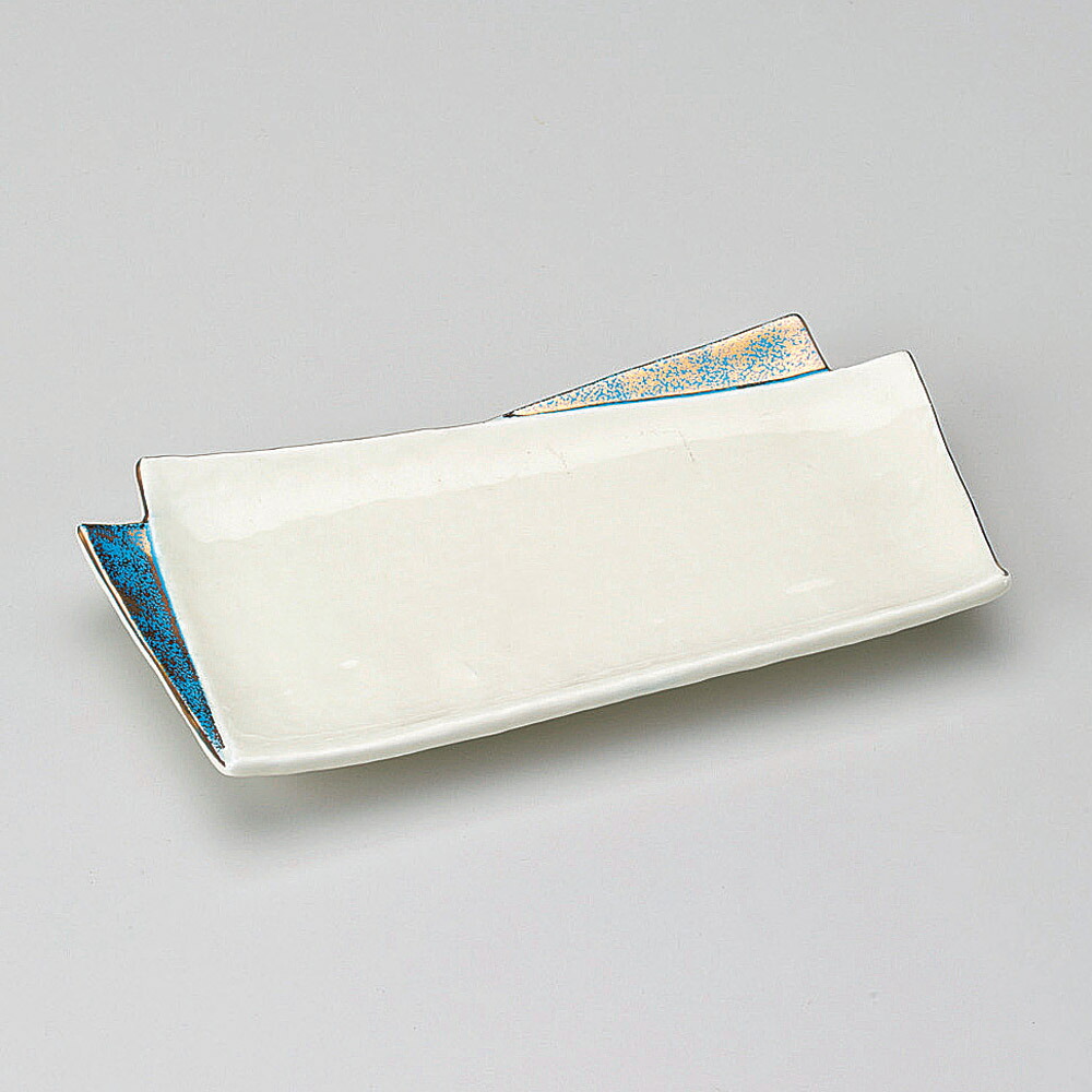 【5点セット販売】強化セラミック 金彩折紙松花堂長皿 (22.7×11.7×2.5cm) UTSUWA[140-12-717] 日本製 和食器 KYOEI陶器市 代引不可 9,279円