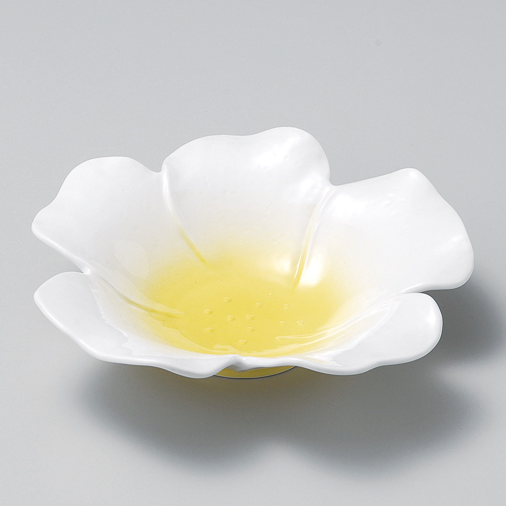 【1点販売/5点セット販売】強化セラミック イエロー吹花向付 (23&times;22&times;5cm) UTSUWA[28-3-557] 日本製 和食器 KYOEI陶器市 代引不可｜食器の通販 KYOEI
