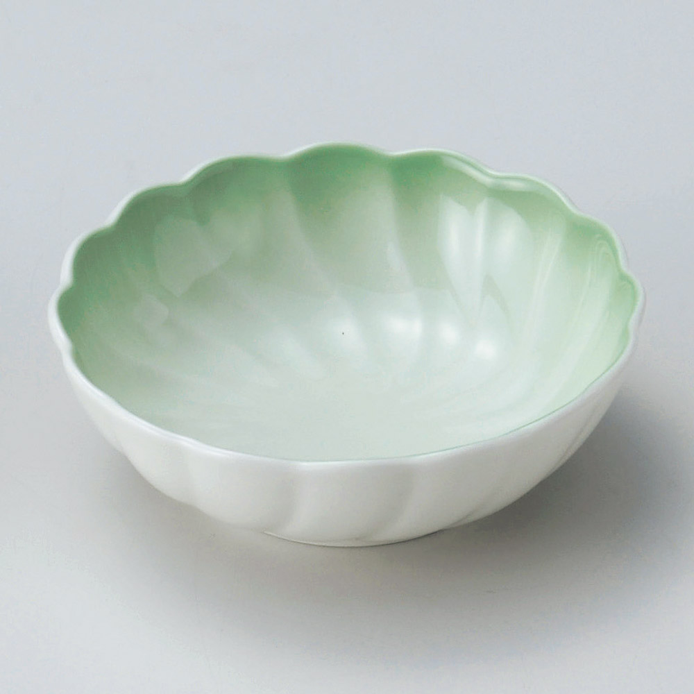 【5点セット販売】強化セラミック ひわ吹ネジリ菊型鉢 (11.5×4cm) UTSUWA[237-9-757] 日本製 和食器 KYOEI陶器市 代引不可