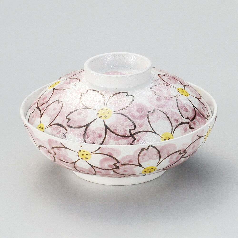 【1点販売/5点セット販売】強化セラミック ラスター華々蓋向(身・蓋セット) (13.5×7cm) UTSUWA[239-3-717] 日本製 和食器 KYOEI陶器市 代引不可
