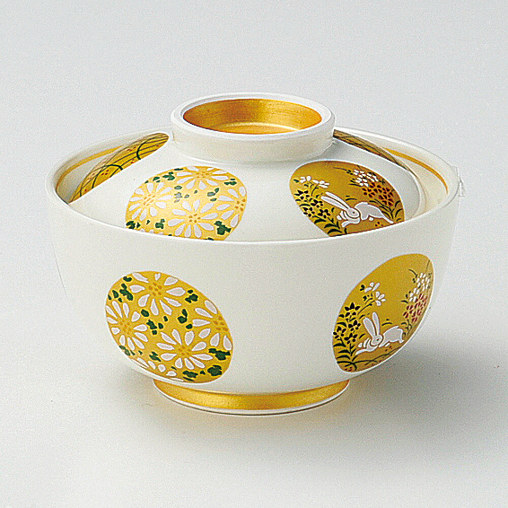 【1点販売/5点セット販売】強化セラミック 金彩丸紋蓋物(身・蓋セット) (11.7×8cm) UTSUWA[240-7-057] 日本製 和食器 KYOEI陶器市 代引不可