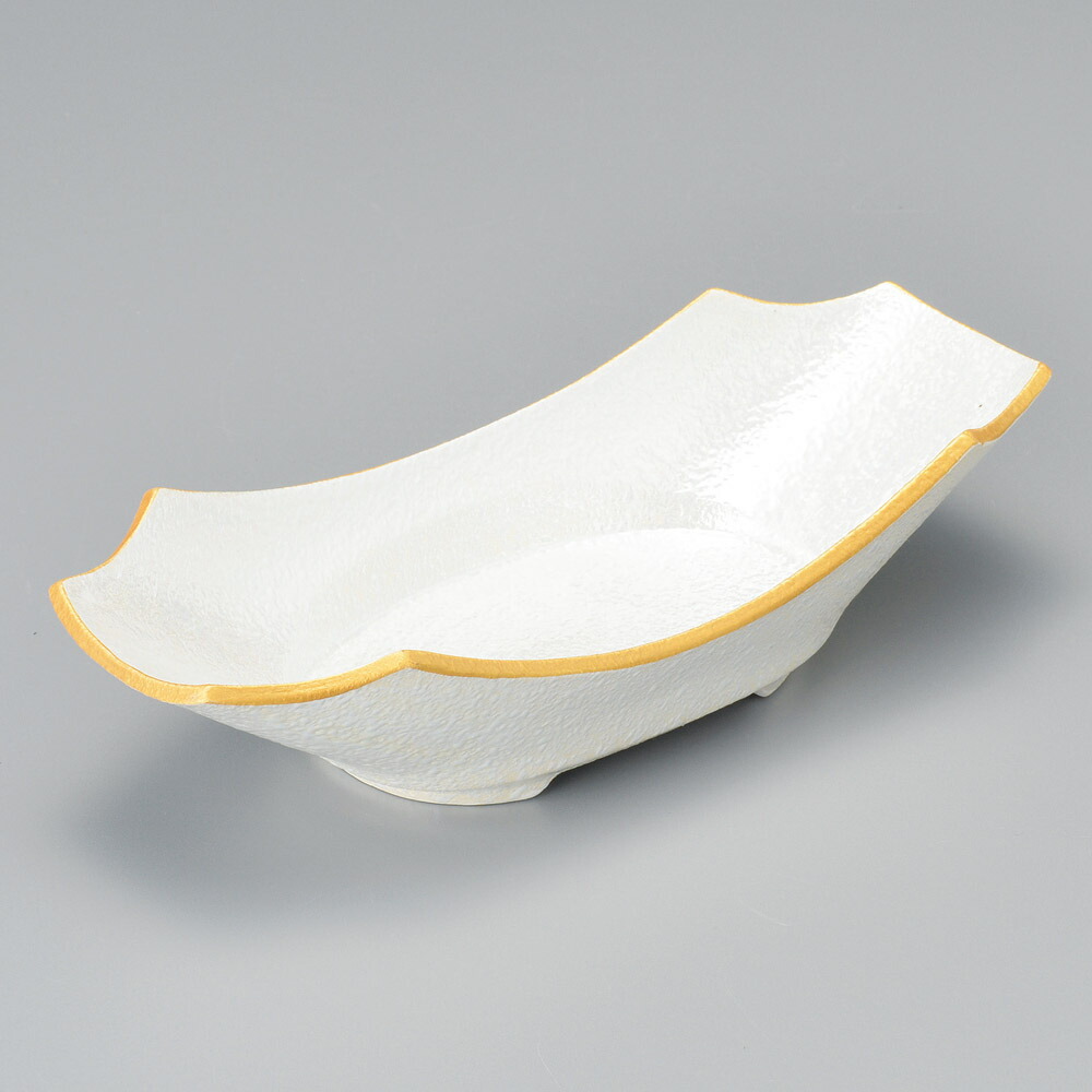 【1点販売/5点セット販売】強化セラミック ラスター船型向付 (23.2&times;9.6&times;5.7cm) UTSUWA[44-13-717] 日本製 和食器 KYOEI陶器市 代引不可｜食器の通販 KYOEI