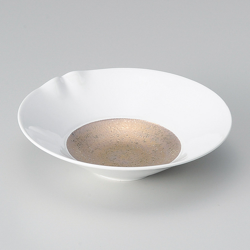 【1点販売/5点セット販売】強化セラミック 金彩片口向付 (14.5×4cm) UTSUWA[59-5-207] 日本製 和食器 KYOEI陶器市 代引不可 8,747円